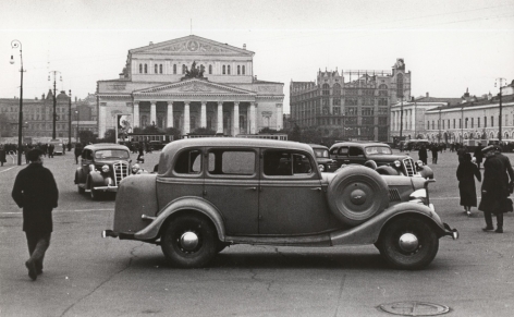 Bolshoi Theater, Theater Square, Moscow,&nbsp;1935Gelatin silver print, printed later11 &frac12; x 7 1/16 in. (29.2 x 17.9 cm)Photographer&rsquo;s stamp on verso