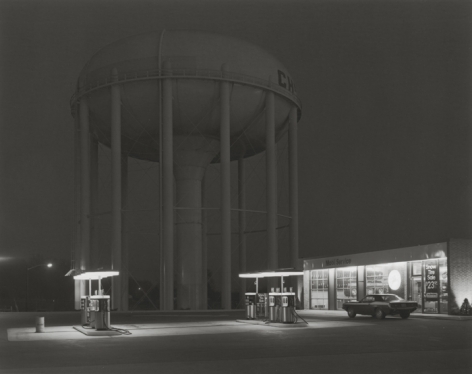 George Tice (b. 1938, Newark), Petit&#039;s Mobil Station, Cherry Hill, New Jersey, 1974