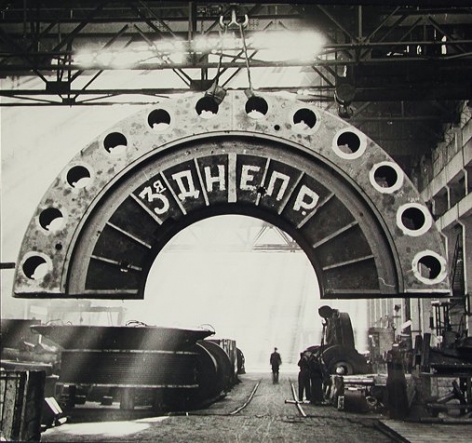 At the Leningrad Metallurgical Plant,&nbsp;c. late 1930s, Gelatin silver print